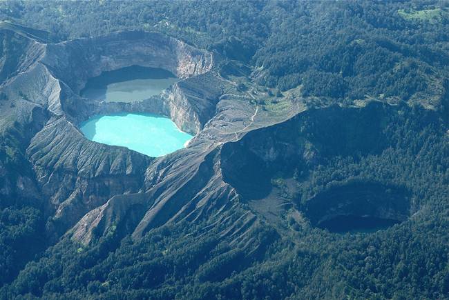 Multi Colored Lake At The Volcano Kelimutu In Flores Island, Indonesia